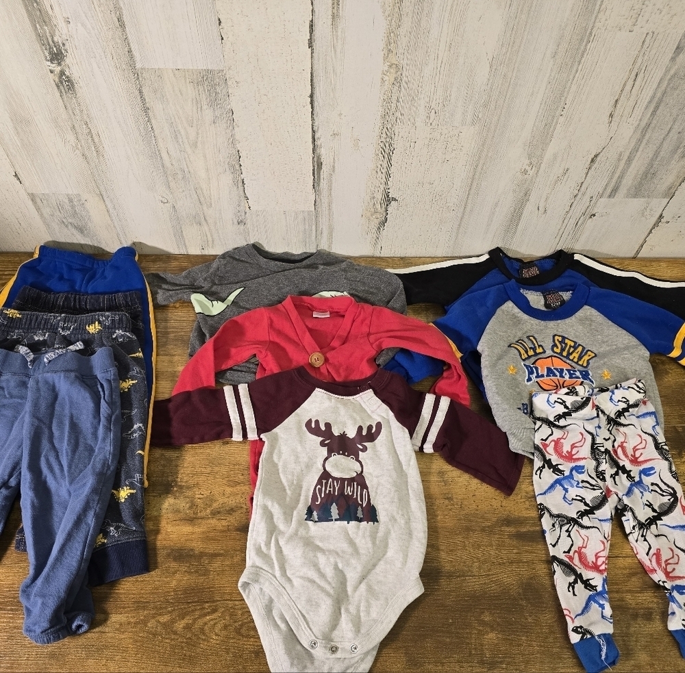 Baby boys size 12 months winter clothing bundle of 10